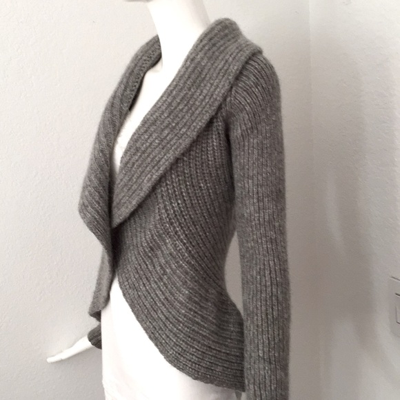 Duffy gray open front Sweater - Picture 2 of 8